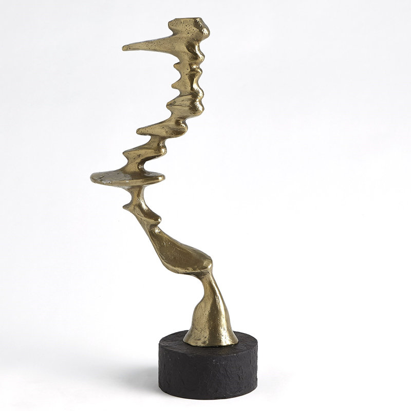 Sculpture soufflée par le vent-Laiton-Lg, Laiton