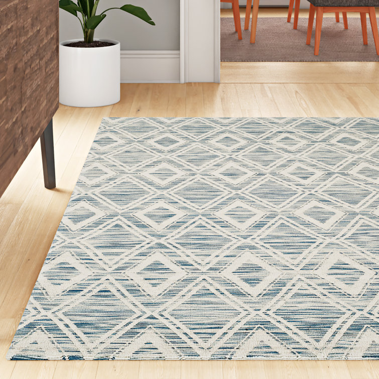 Amritpal Hand Loomed Wool And Cotton With Latex Geometric Rug