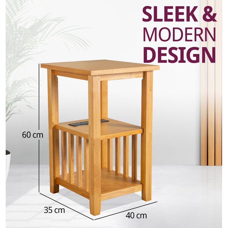 End Table with Built-In Outlets