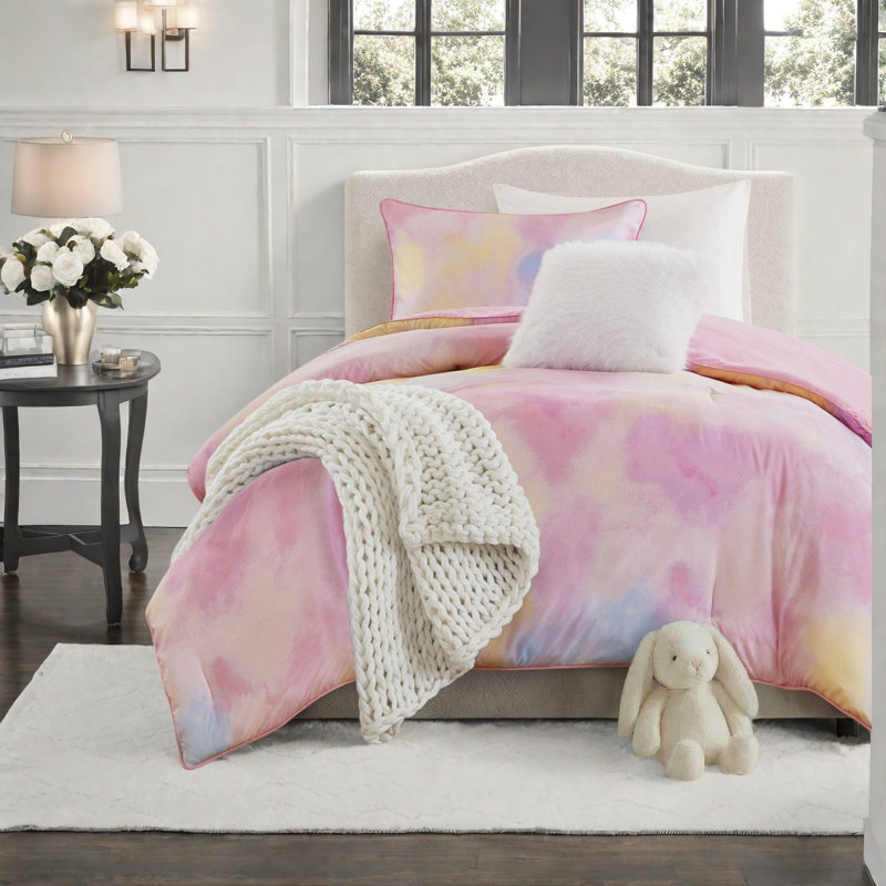 Ensemble de literie OEKO TEX, polyester simple TG, aquarelle rose maison moderne
