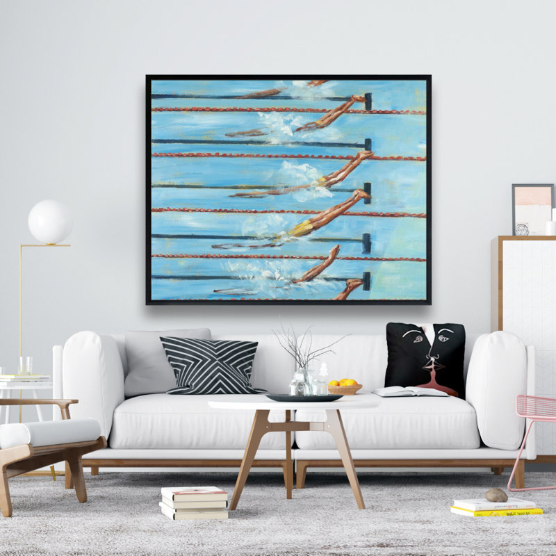 Olympic Swimmers Print On Canvas