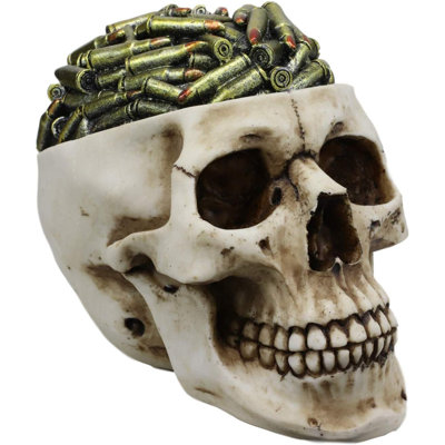 Sculpture à bijoux trinket de grinning à bijoux, "day of the dead ossuary human cranium Kumar