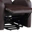 Fauteuil inclinable électrique brun en cuir synthétique-933386466