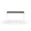 eFloat Quattro, 23 in. D x 58 in. W Sit-Stand Desk with Carbon Black Base, Carbon Black Painted Wood Top, and Black Salzburg Leather Cable Manager-389062321-389062334