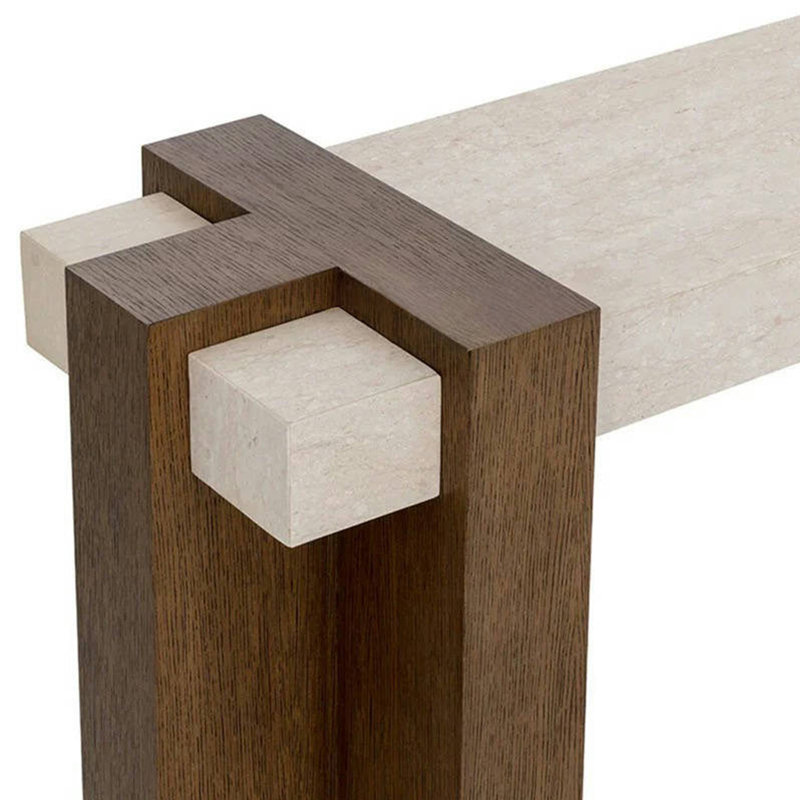 Console Mid-Century moderne, H 31,5 po x l 47,2 po x P 15,7 po