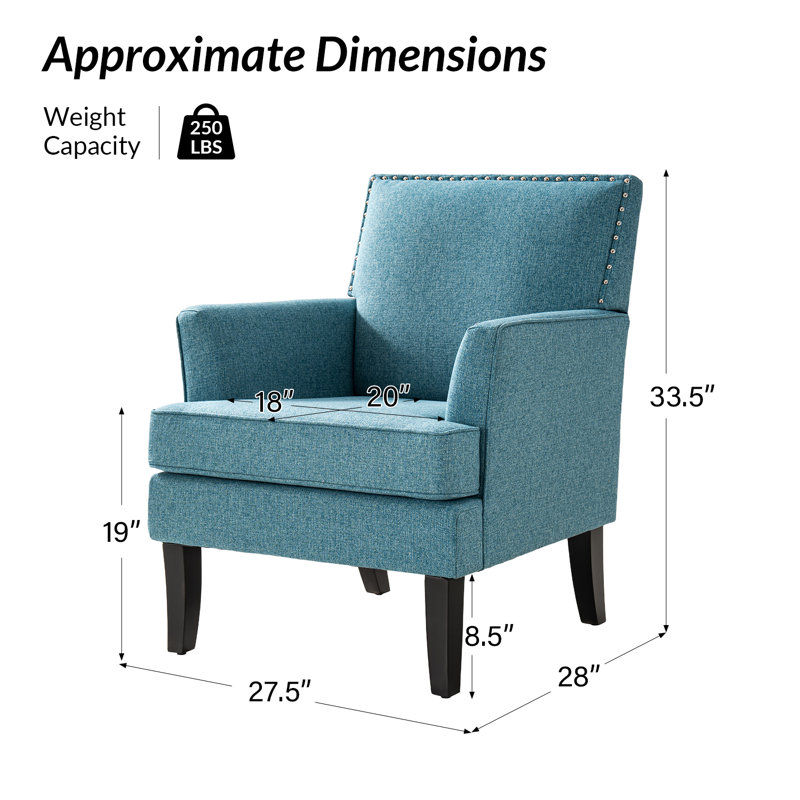 Fauteuil Aguilar, Mélange de polyester bleu sarcelle