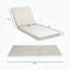 Chaise longue en bois d'acacia avec 4 positions d'inclinaison et coussin résistant à l'eau-869207422