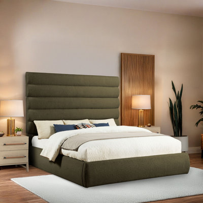 Lit en tissu Adam Boucle