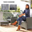 Wicker 4 - Person Garden Lounge Set with Cushions-1596486331