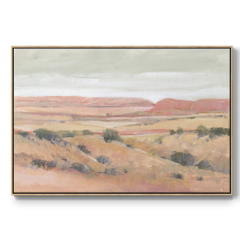 " Southwest Landscape I ", 17" H x 25" W x 2" D, Natural Wood