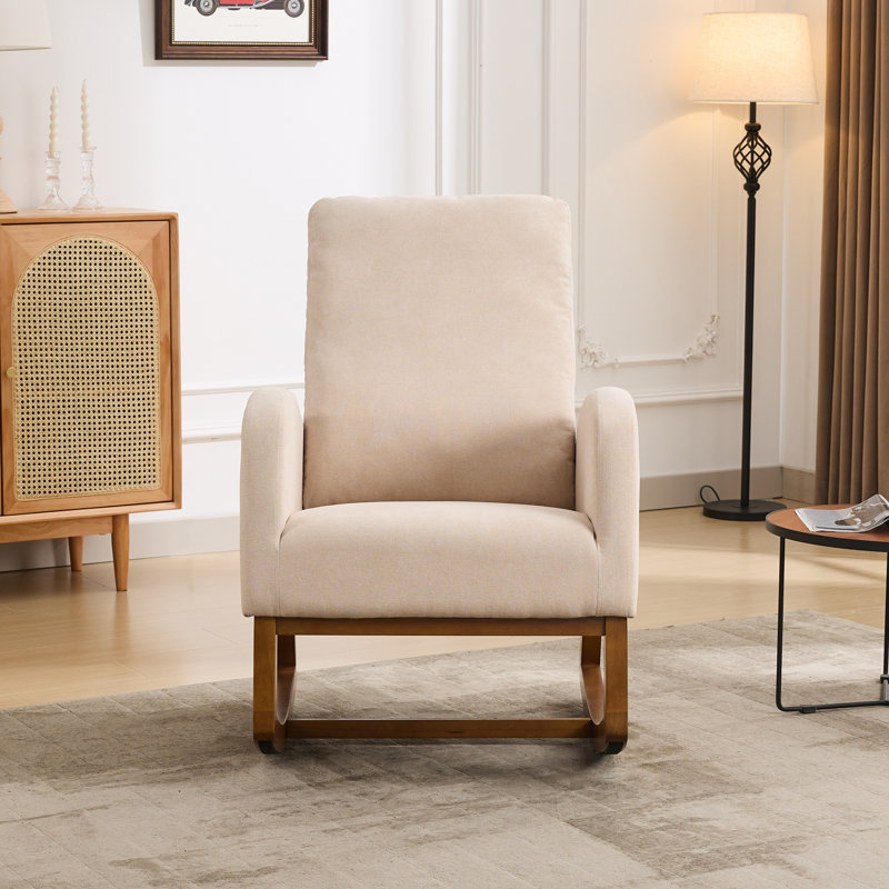 Chaise berçante Vennie, Polyester beige