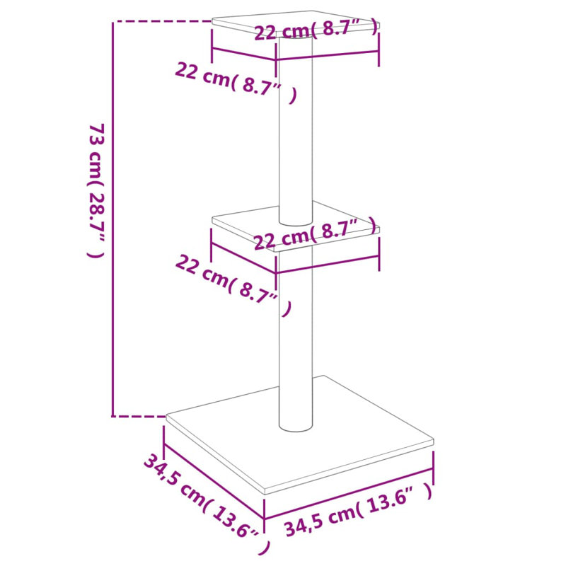 Scratching Post, Light Gray