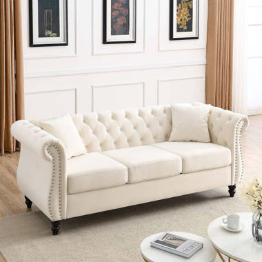 House of Hampton® Hannelene 77'' Velvet Sofa | Wayfair