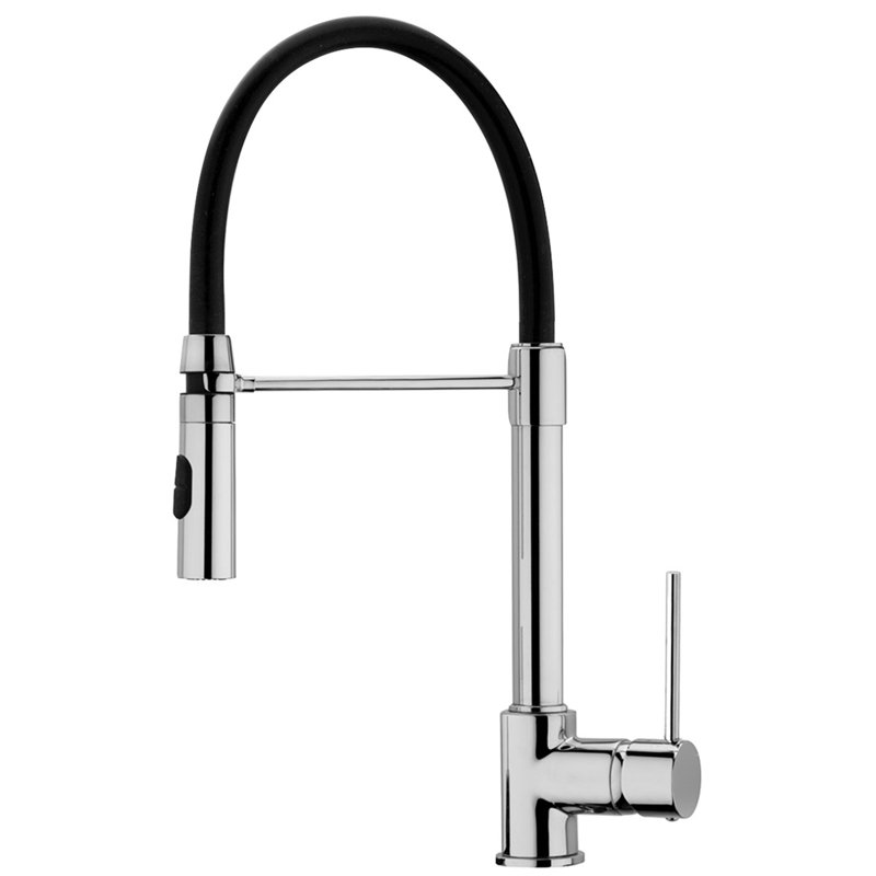 Single Handle Pull Out Faucet with Silicon Spout, Chrome