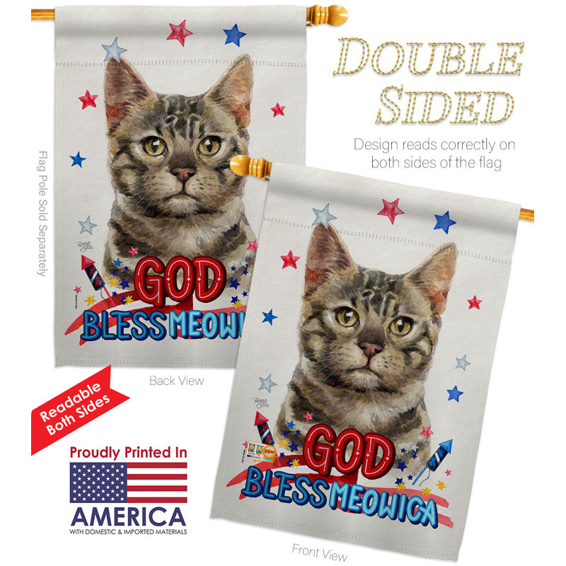 Drapeau de maison 40 po x 28 pi Patriotic Bengal Polyester