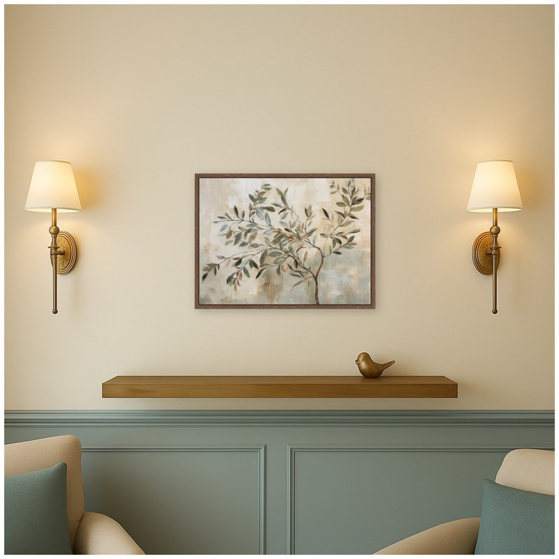 "Olive Tree Abstract" par The Creative Bunch Studio, reproduction d'art sur toile encadrée, Sylvie Walnut, H 18 po x l 24 po