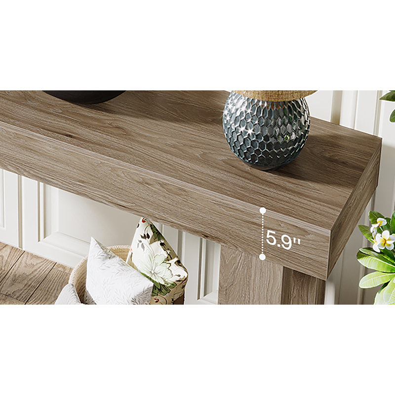 Console 63 pouces Farmhouse Console, Gris