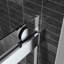 Double Sliding Frameless Shower Door In Brushed Nickel With Soft-Closing And 3/8 Inch Clear Glass