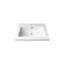 Lavabo de salle de bain rectangulaire en Polymarble avec trop-plein