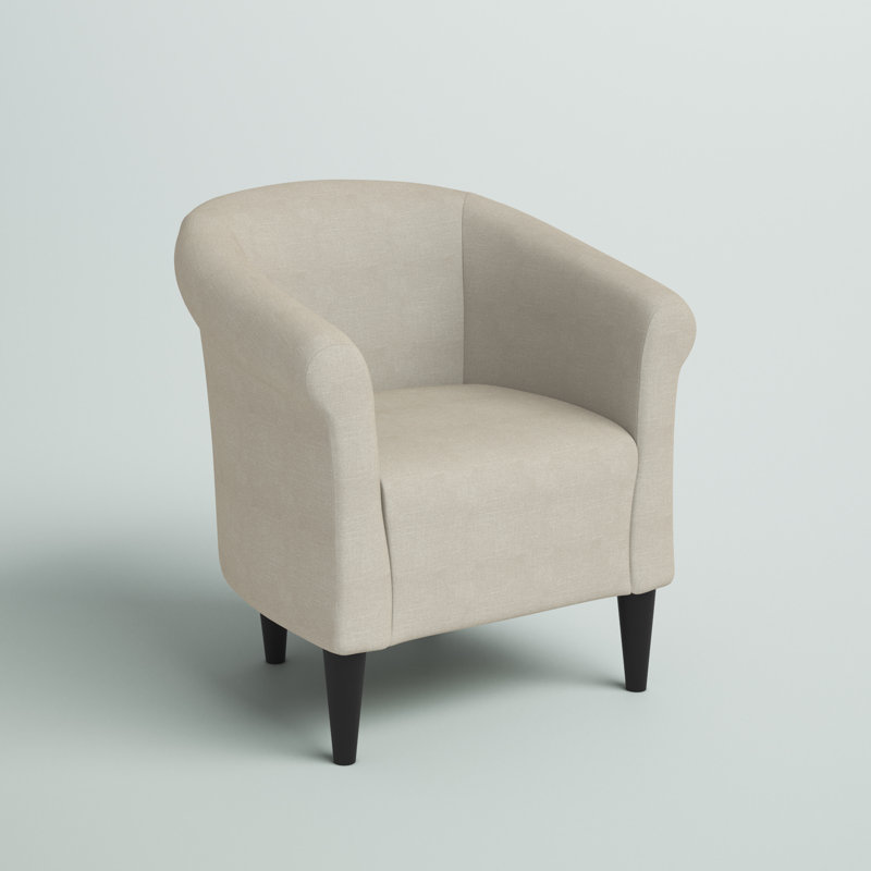 Liam Upholstered Barrel Chair, Toulan Taupe Twill