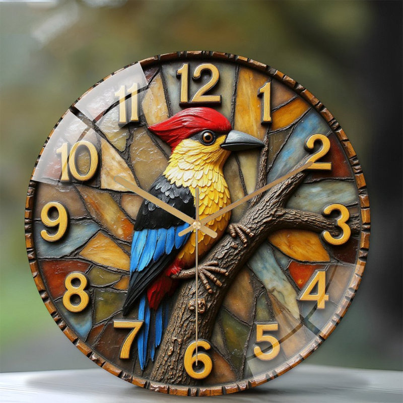 Horloge murale Woodpecker