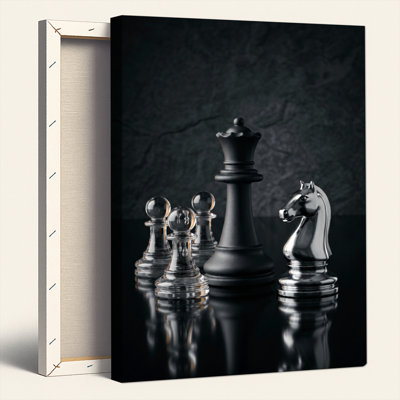 Chess Pieces Canvas Wall Art Set Of 1