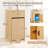 Restaurant Trash Can Cabinet With Tray Holder,40 Gallon Wooden Garbage Can-109555003