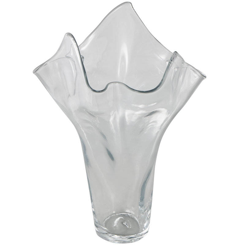 Vase de table en verre Kotryna, H 17,85 po x l 11 po x P 12,50 po