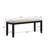 Black Gray Fabric Upholstered Bench For Munch - Solid Wood, Contemporary Look Kitchen Dining Area Upholstered, Wood