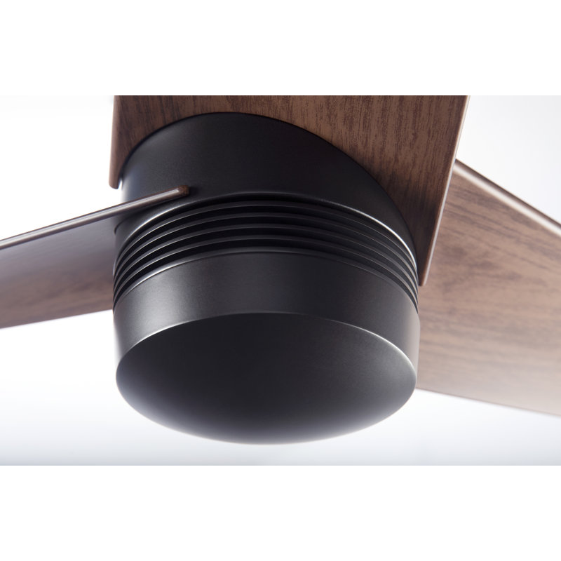 Velo Downrod Ceiling Fan, Wall/Remote Combo Controls, Mahogany, Dark Bronze