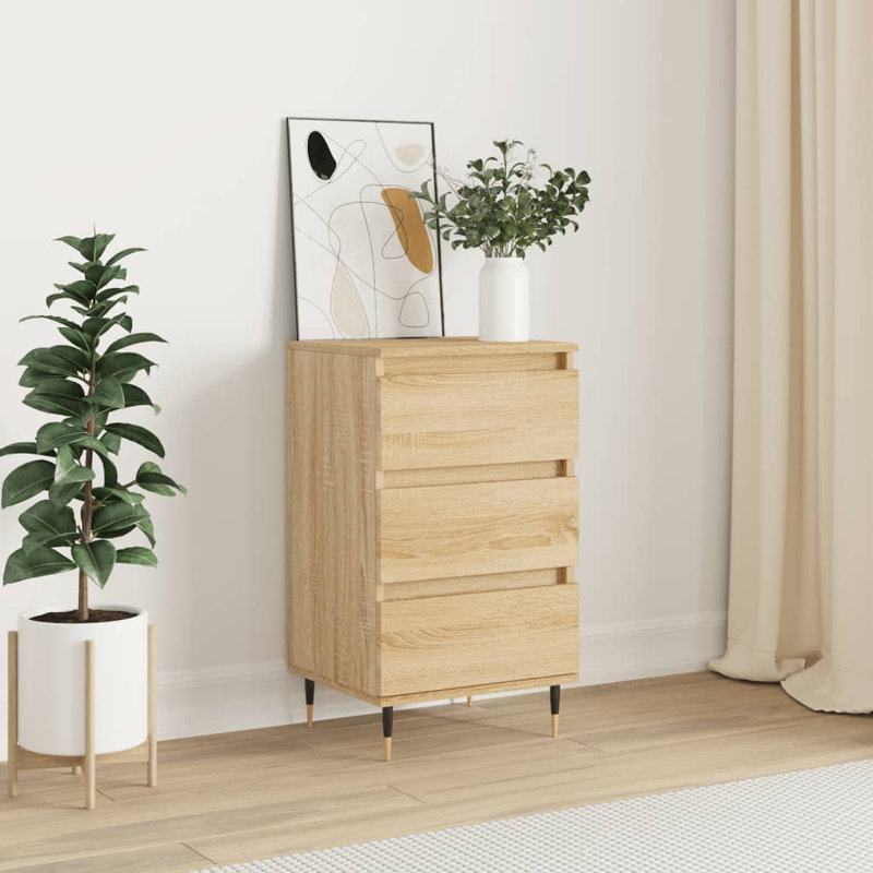 Maleesa Sideboard 40x35x70 cm Engineered Wood, Sonoma Oak