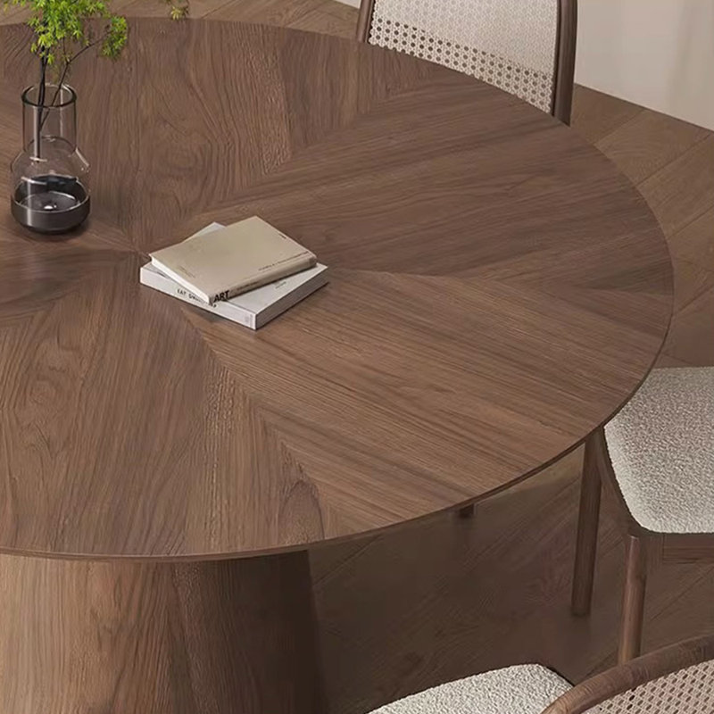 Navonte Round Solid Wood Base Dining Table, 29.5"H x 53.1"L x 53.1"W