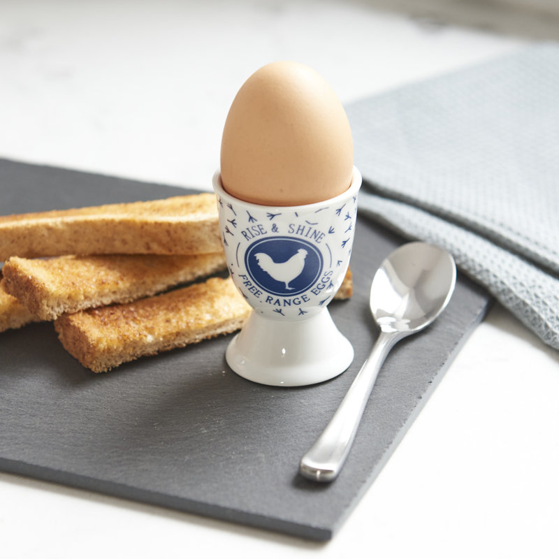 KitchenCraft Traditional Blue Hen Porcelain Egg Cups