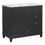 Meuble-lavabo autoportant avec trous de robinet de 4 pouces-934980991