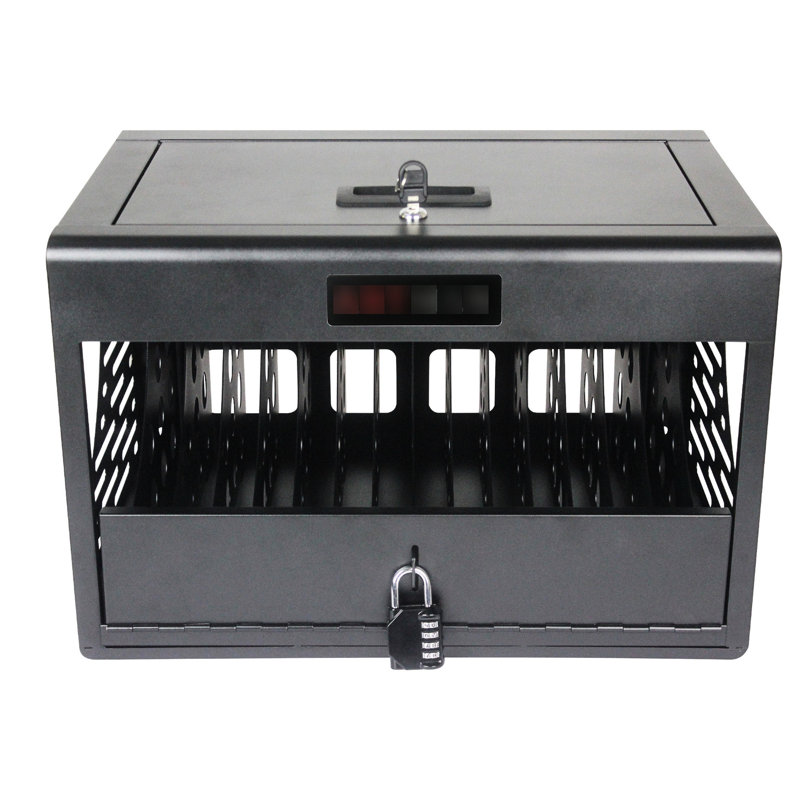 Locked Charging Cabinet For 16 Laptop Devices - Black Locking &, Black