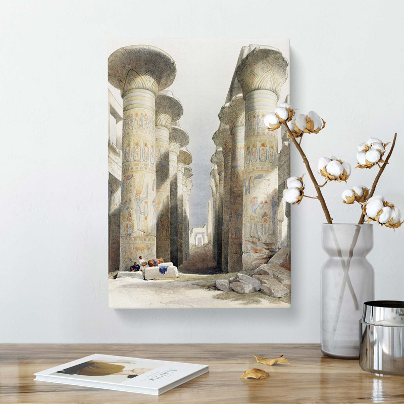 Ehyptian Temple - Wrapped Canvas Painting, 76 cm H x 50 cm W