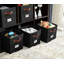 Bacs de rangement DECOMOMO, bac de rangement cubique avec étiquettes, cubes de rangement en tissu pour tablettes (10,5 po x 11 po / 6 pièces, noir)-435358890-435358895