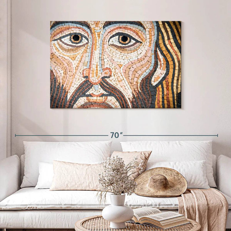 Leisha, Jésus-Christ, mosaïque, H 30 po x l 45 po