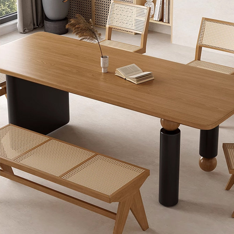 Table de salle à manger Eashaan, Noir, L 70,87 po x l 31,5 po