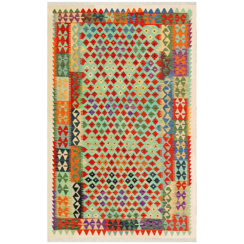 Tapis intérieur / extérieur en coton Izidor, Rectangle 3 pi 3 po x 6 pi 7 po