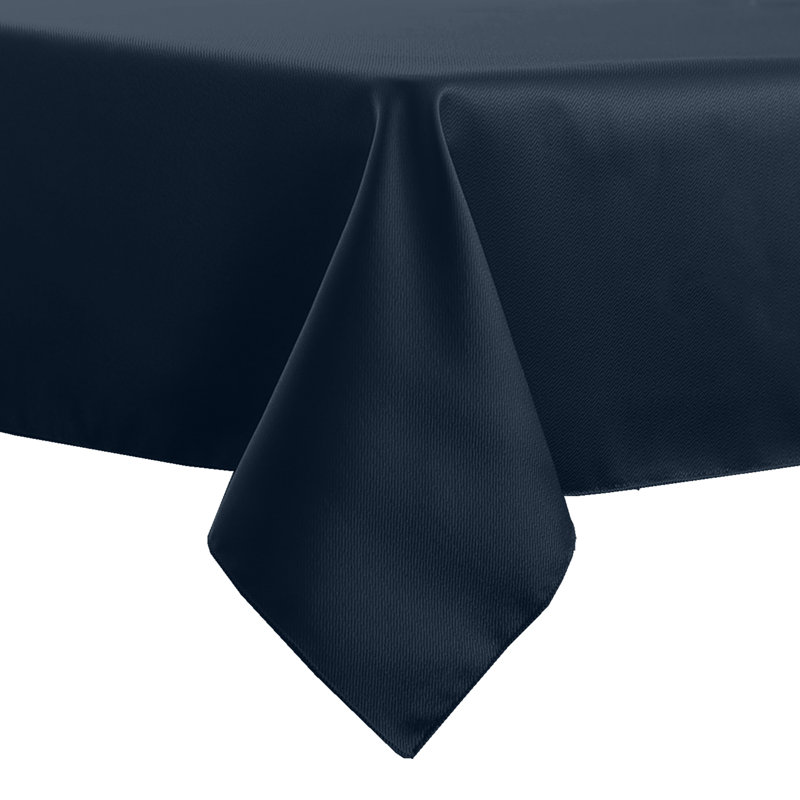Ultimate Textile- Herringbone - Fandango Tablecloth, Navy Blue, 1, 60" W x 120" L