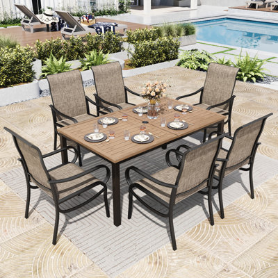 6-person Patio Dining Outdoor Table Set