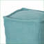 Repose-pieds pouf carré multi-usage pour salon / plancher | Bleu sarcelle | Coton
