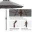 Parasol de marché en oléfine de 104 po avec inclinaison et manivelle-1188038527