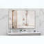 Oversized Rectangle Mirror with Removable Tray and Silver Frame-759078379