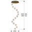 Sarno 14 - Light Gold/Clear LED Cluster Pendant
