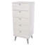 5 Drawer Narrow Chest, White Wax Finish