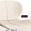 Chaise à dossier solide blanc crème, orange et argent (lot de 2)