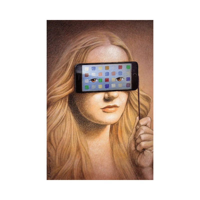 Mask by Pawel Kuczynski - Gallery-Wrapped Canvas Giclée on Canvas, 66.04 cm H x 45.72 cm W, Wrapped Canvas