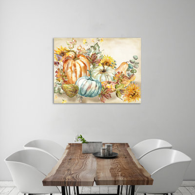 " Harvest Pumpkin & Sunflowers "